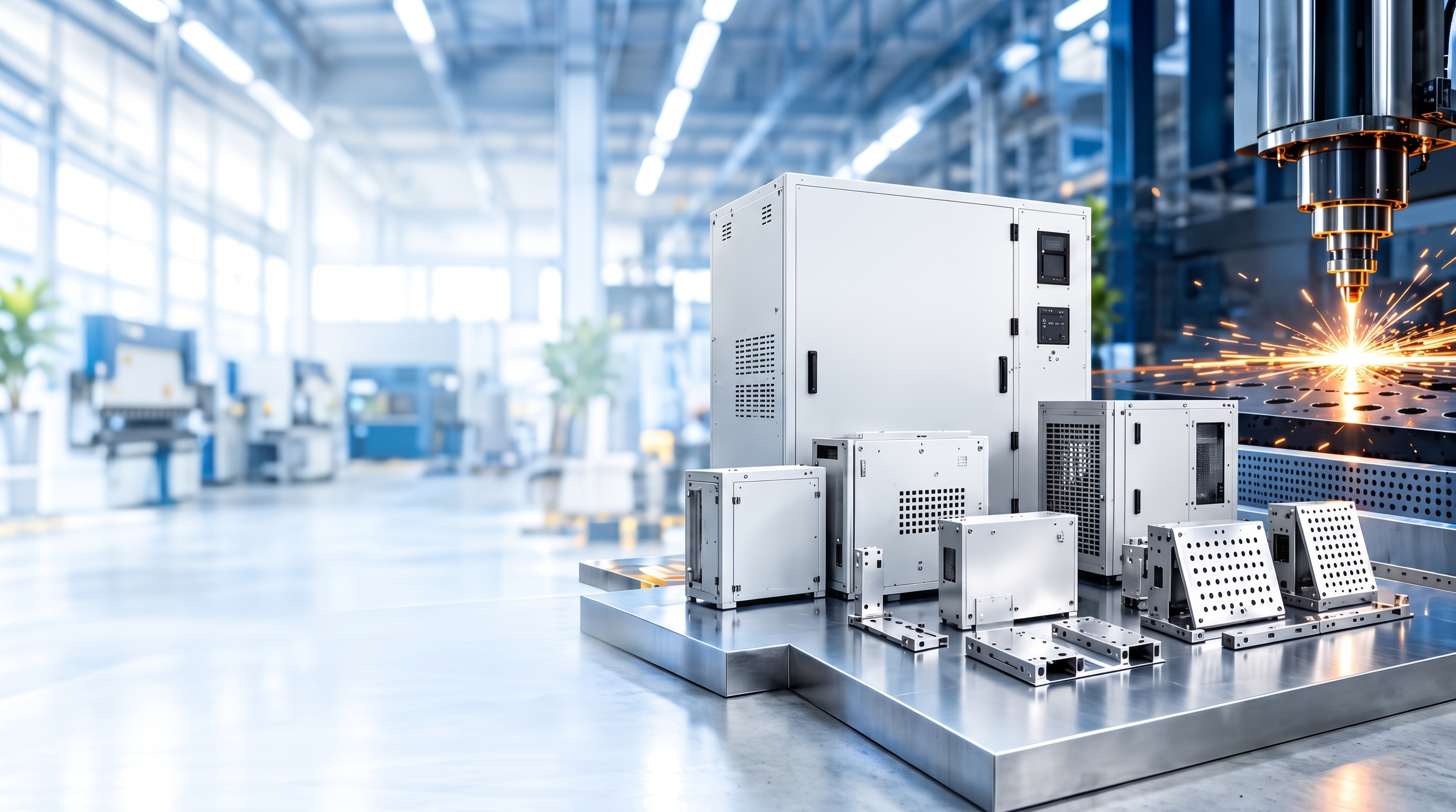 Precision CNC sheet metal enclosures and fiber laser cutting factory
